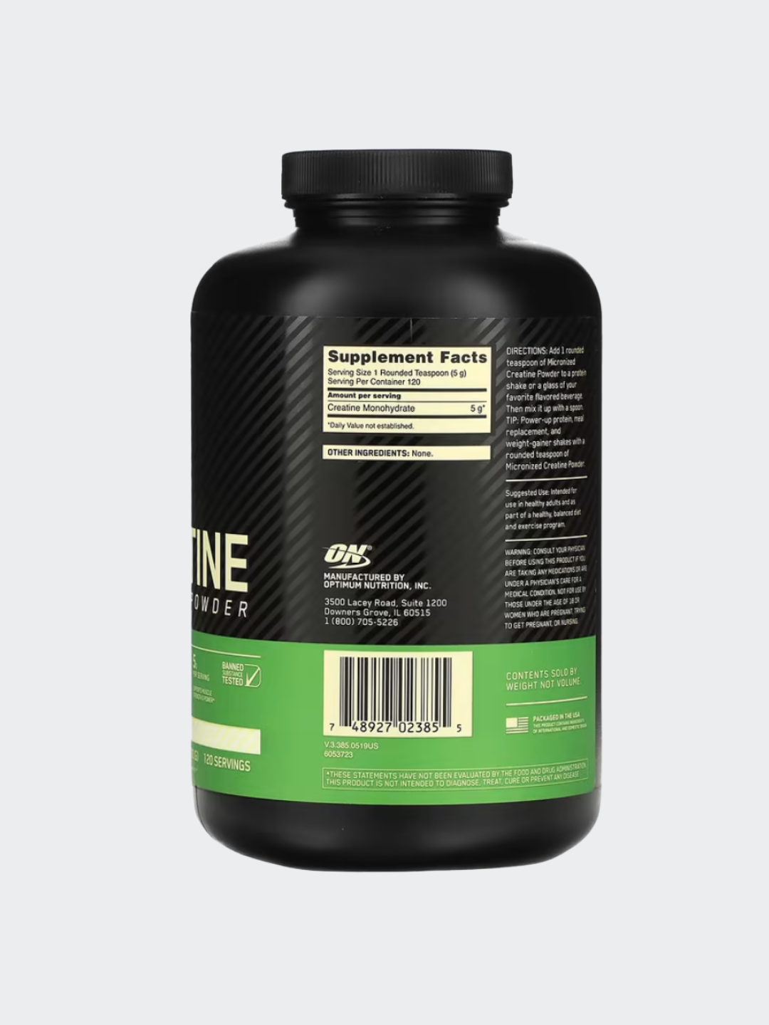 Креатин Optimum Nutrition Creatine Powder ON, моногидрат, 600г — фото 1
