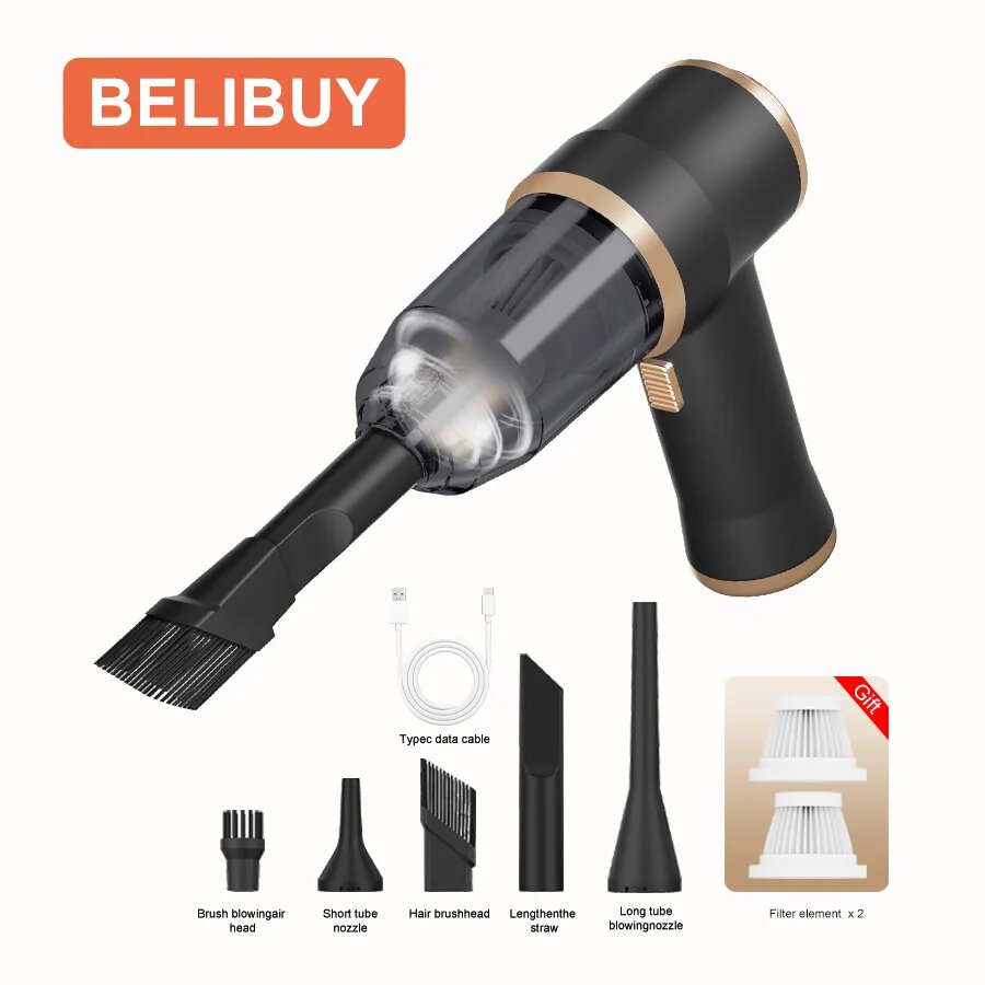 Беспроводной автомобильный пылесос BELIBUY D-black