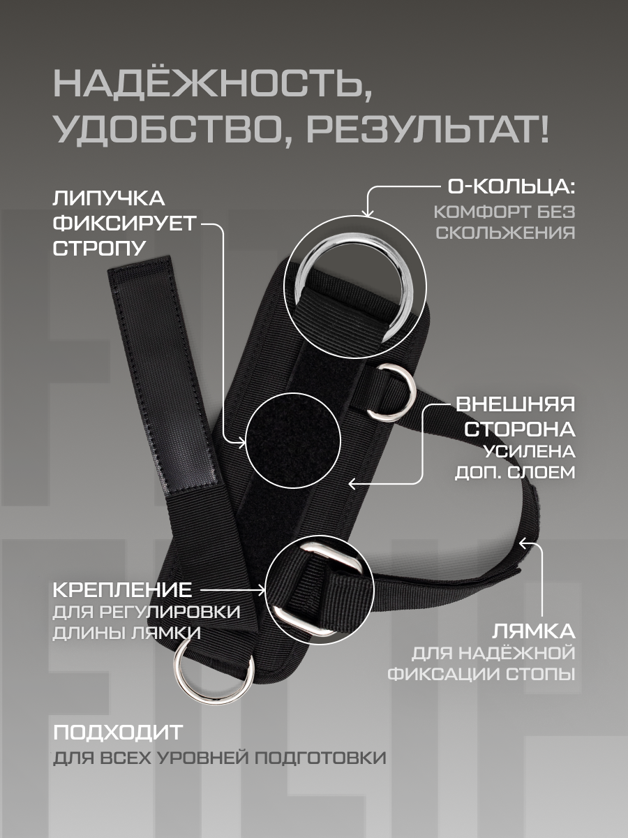 Манжеты FITFILIP, для ног, для эспандера, для силовых тренажеров, 2шт — фото 1