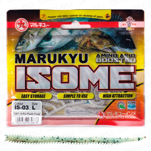 Силиконовая приманка MARUKYU ISOME L цвет WHITE