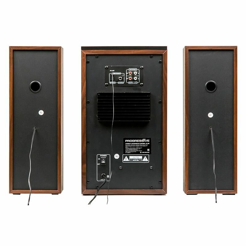 Акустическая система 2.1 DIALOG Progressive AP-250 Brown, 50W+2*15W RMS, Караоке, BT, FM+USB+SD — фото 1
