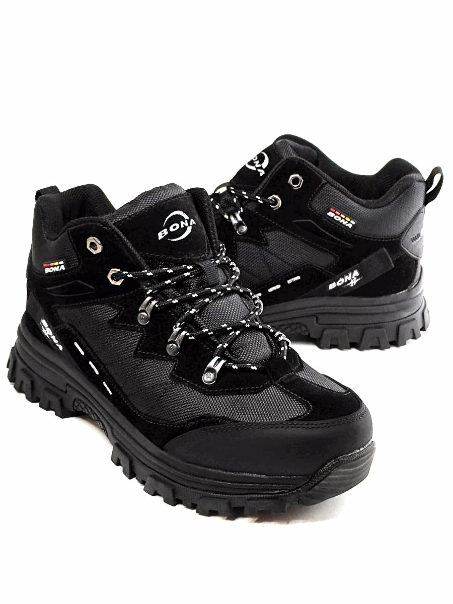Ботинки берцы Bona Ботинки утепленные Bona оригинальные треккинговые, размер 44, черный — фото 1