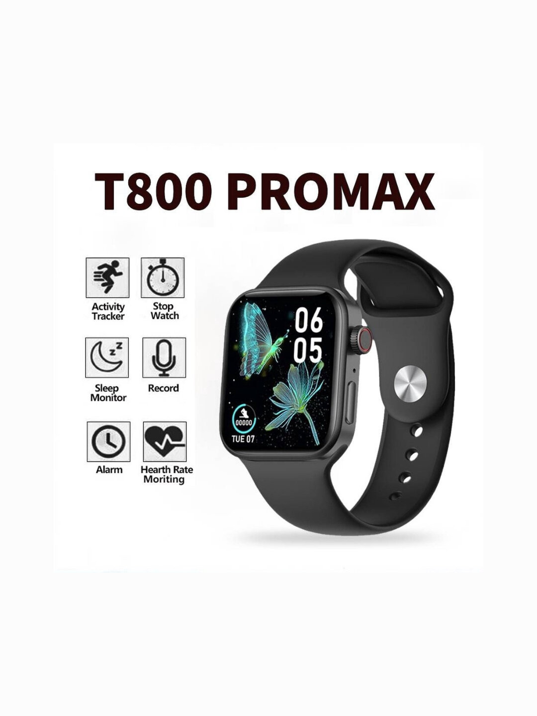 Умные-часы, Smart Watch, T800 PRO MAX L, IOS, Android, розовый — фото 1