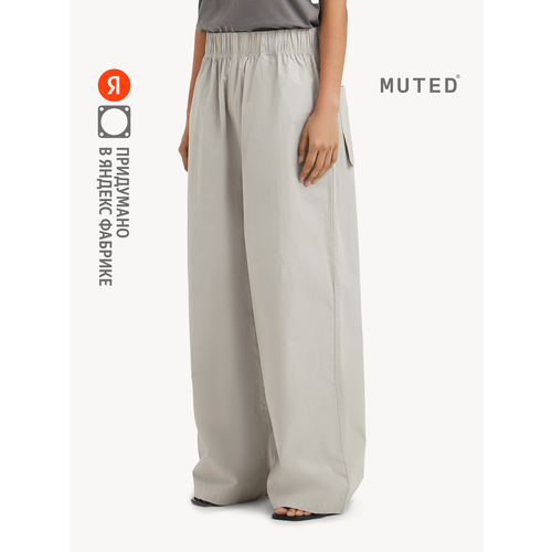 фото Брюки палаццо muted ethos, размер 4xl, серый