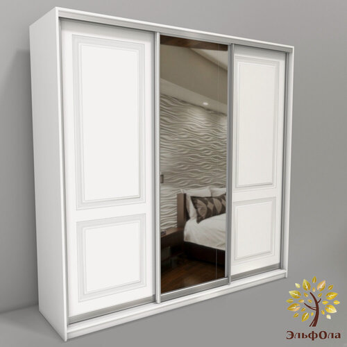 Изображение товара Шкаф-купе ЭльфОла "Трейд" трехстворчатый 223*60*220 см, белый