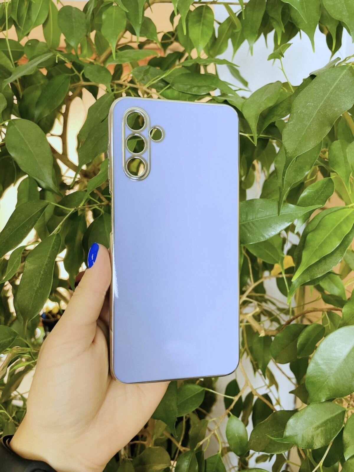 Чехол на Samsung A04S / Самсунг А04S силиконовый inli (Голубой) — фото 1