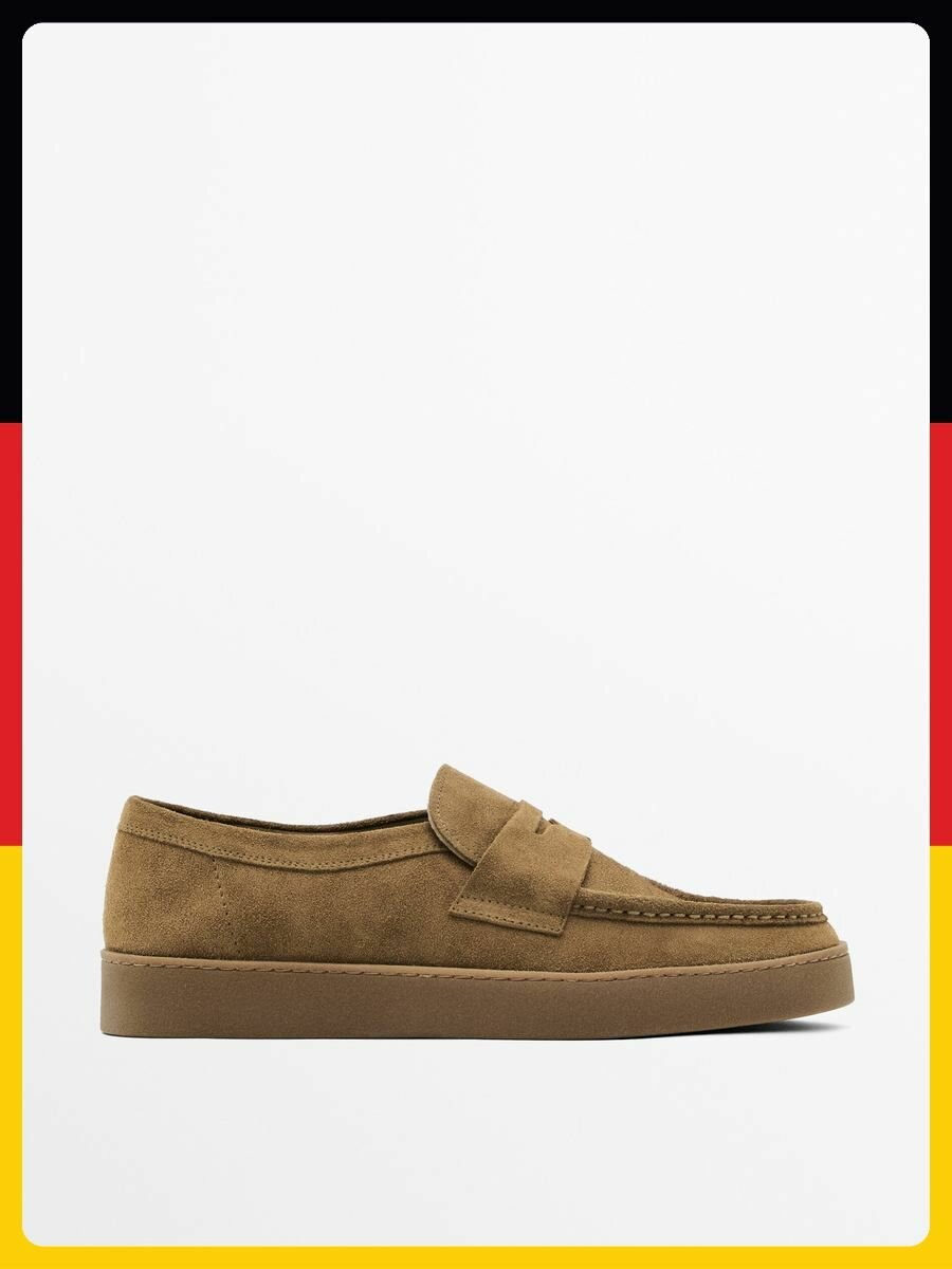 Лоферы Massimo Dutti, размер 41EU, коричневый