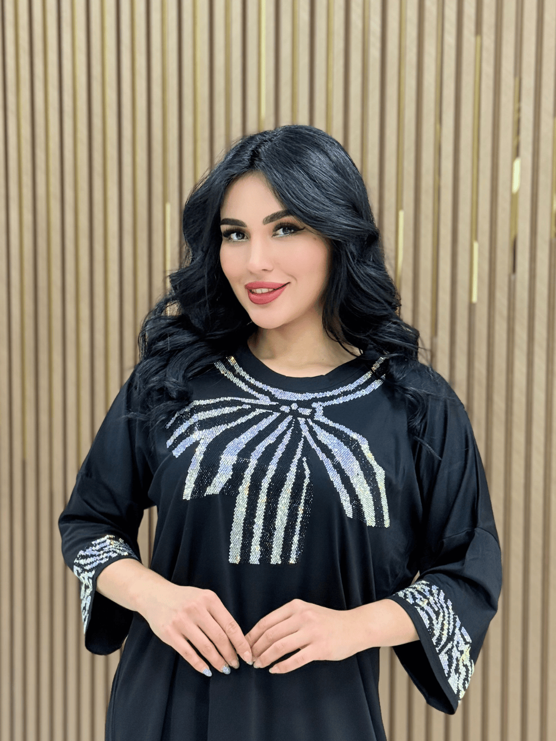 Блуза , размер 46, черная — фото 1