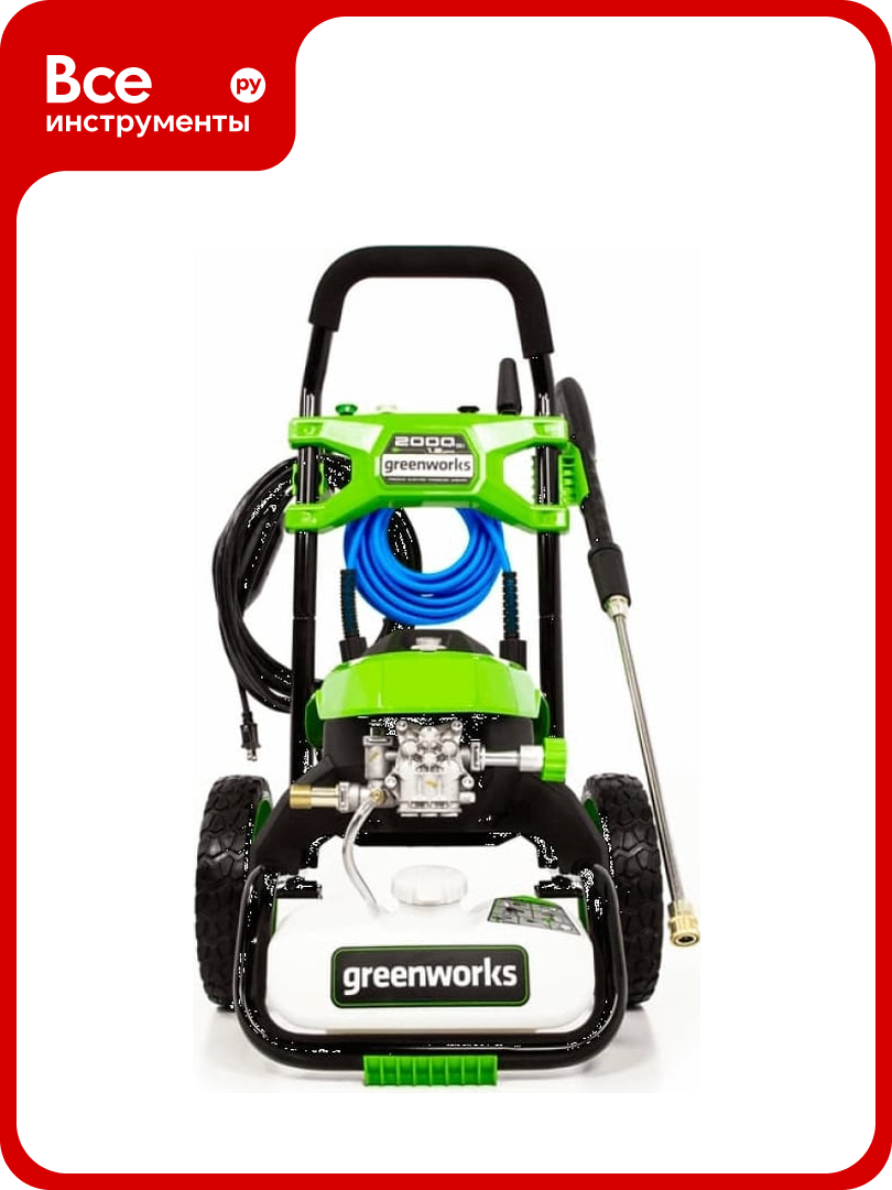 Электрическая мойка высокого давления GreenWorks 1800 Вт, 140 бар 5105507