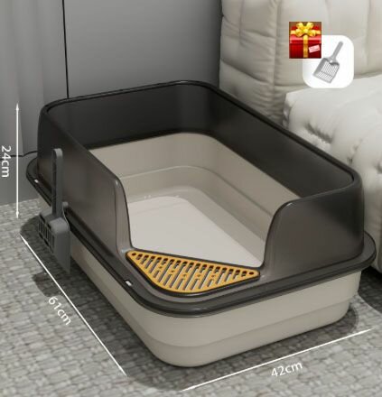 61x42x24см Лоток для кошек большой, Туалет для кошек с совочком