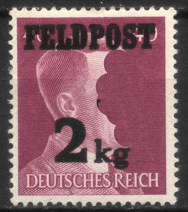 Марка Германия. 3 Рейх.1942 г. Чистая марка полевой почты, вес до 2 кг. Для филателистической коллекции.