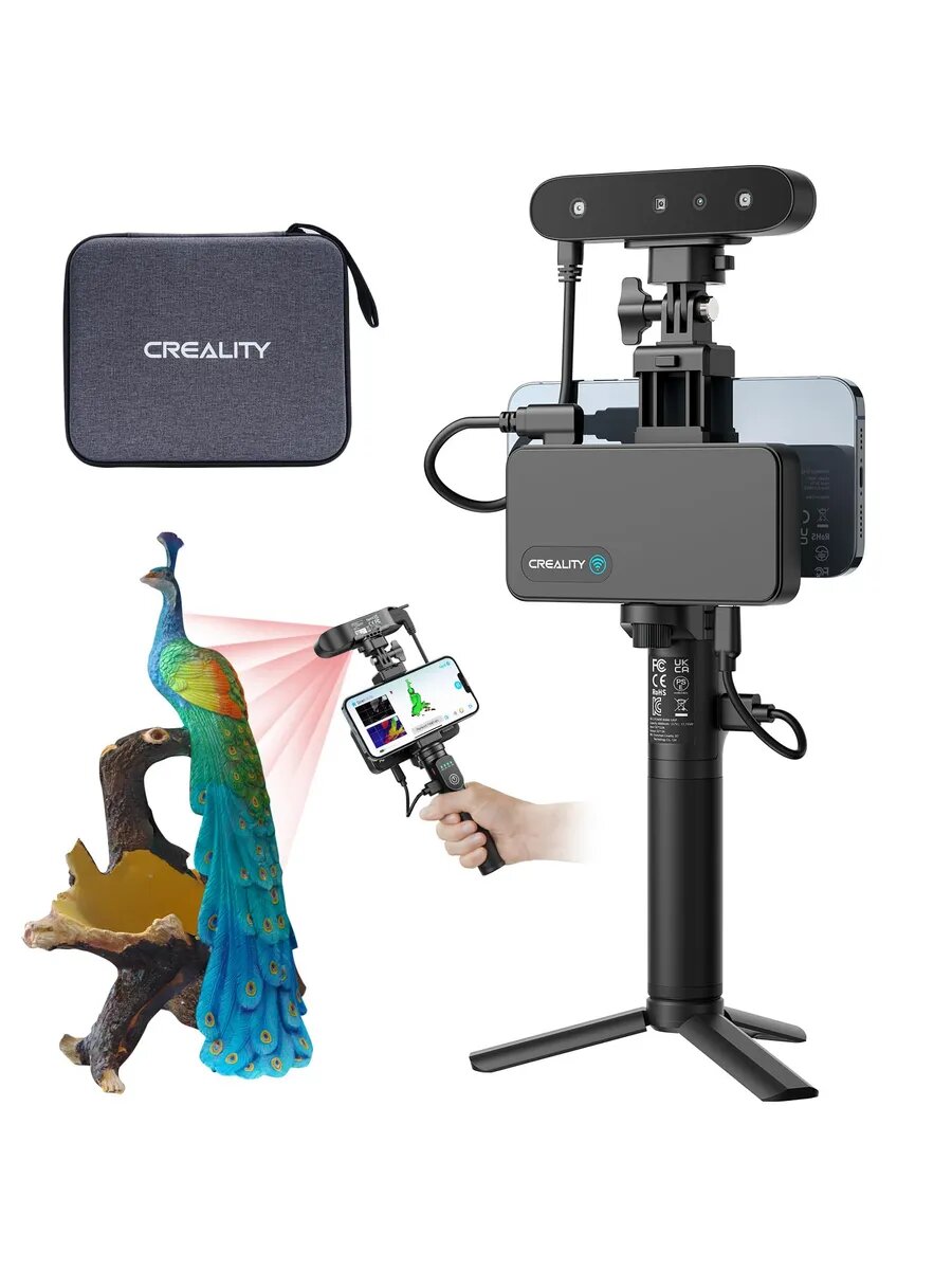3D-сканер Creality CR-Scan Ferret Pro, точность 0,1 мм, анти-шлейф трекинг, WiFi-мост