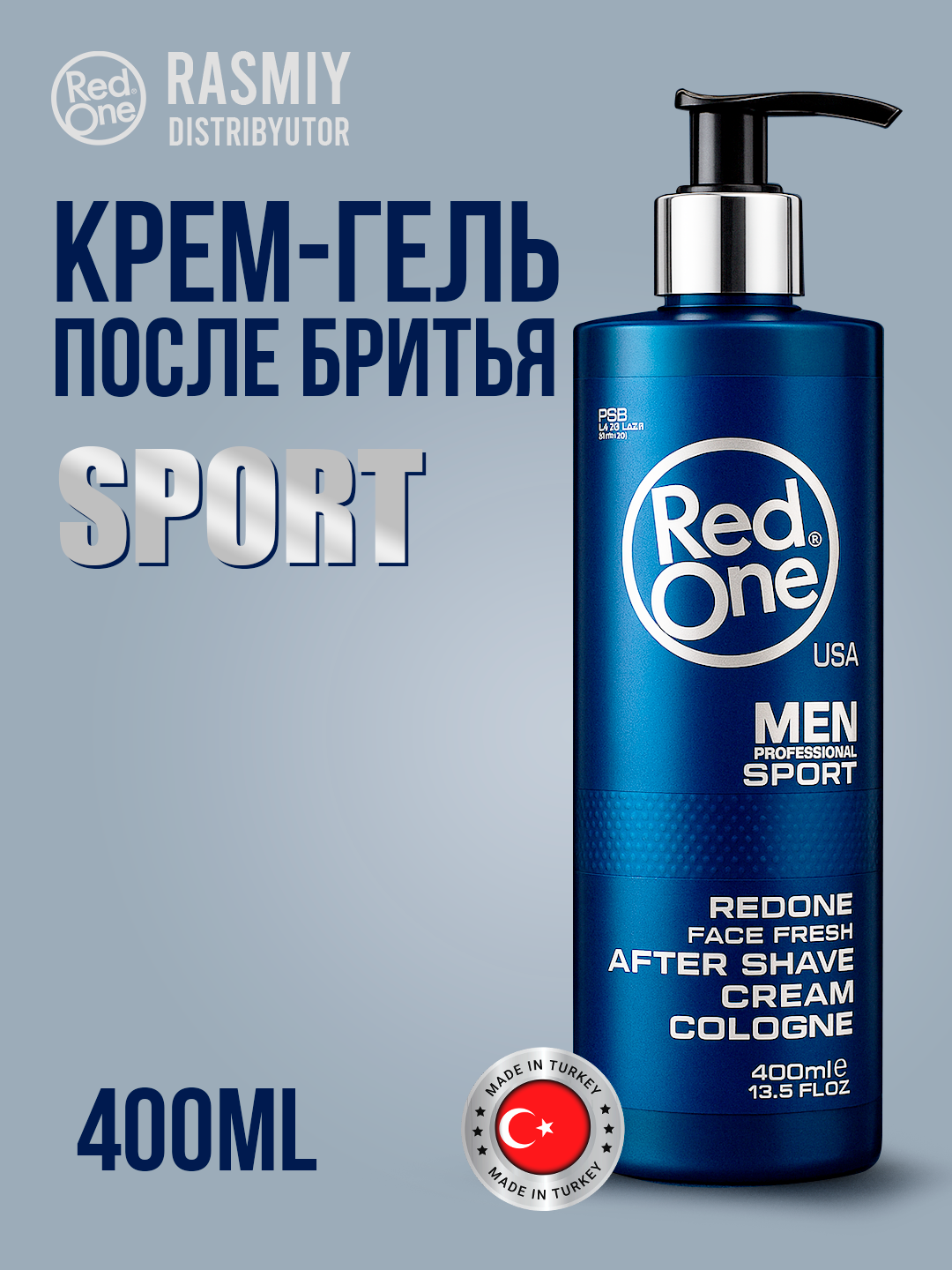 RedOne Face Fresh After Shave Cream Cologne SPORT, крем-колонь после бритья, 400 мл.