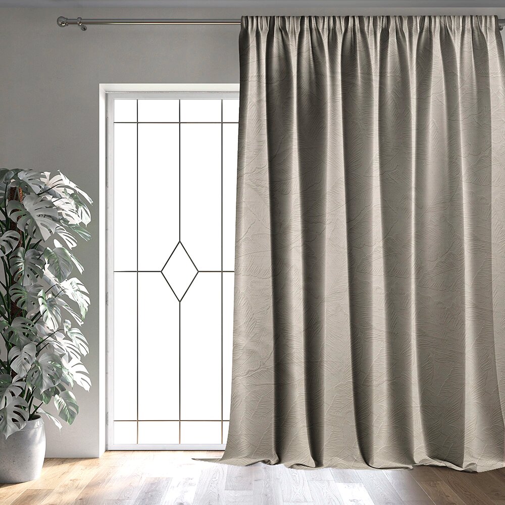 Штора LINA бархат 145х280 см бежевая