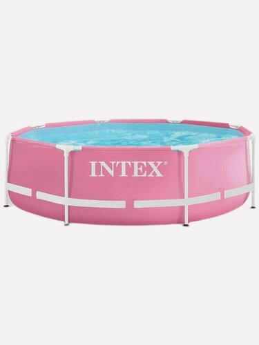 Изображение товара Каркасный бассейн 28290 Intex Metal Frame 244*76 см, розовый