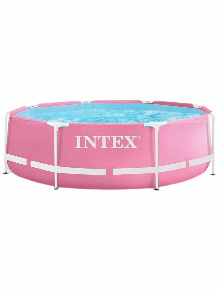 Каркасный бассейн 28290 Intex Metal Frame 244*76 см, розовый