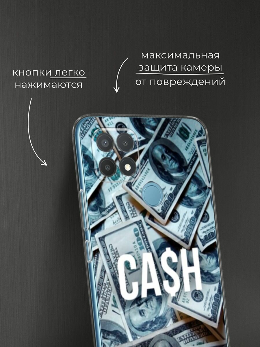 Силиконовый чехол на Oppo A15/A15s / Оппо А15/A15s с принтом "Cash" — фото 1