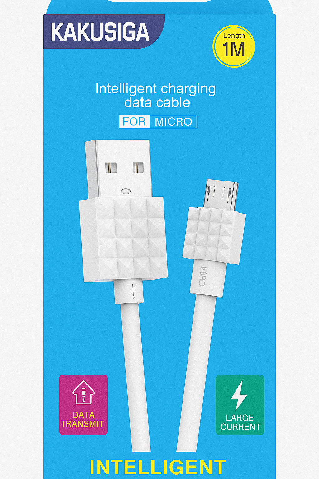 Кабель Kakusiga Micro USB 3.2A — 1 метр, быстрая зарядка, прочный материал TPE, высокоскоростная передача данных