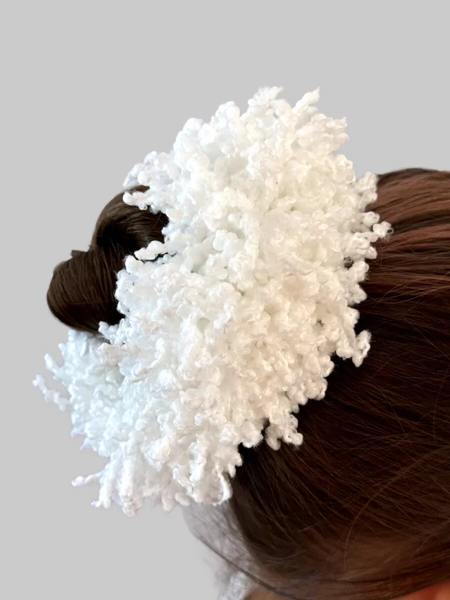 Резинка для волос, для хиджаба и платка, объемная, велюровая, диаметр 12см, 2 шт. — фото 1