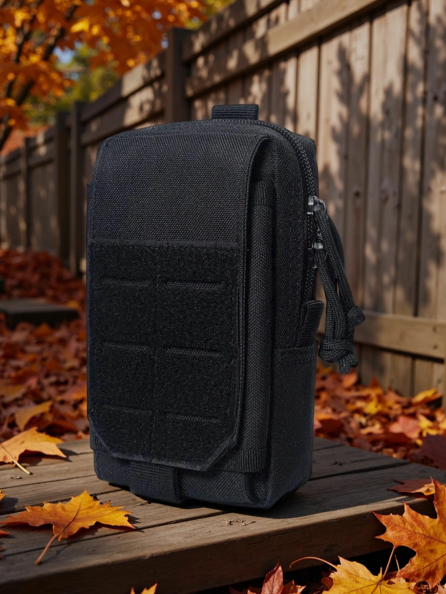 Подсумок для телефона тактический, сумка на ремень, рюкзак, бронежилет, черная