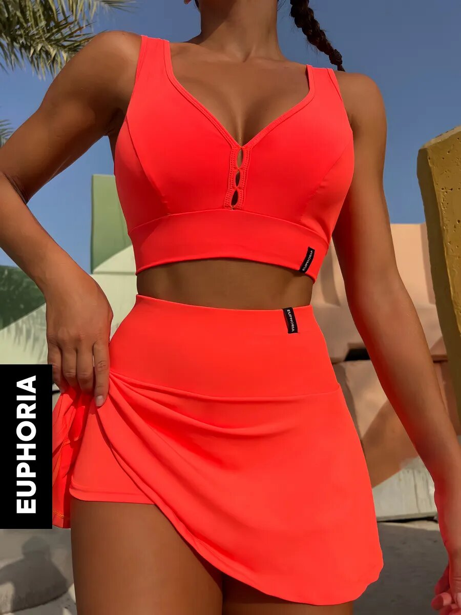 Юбка-шорты для тенниса Euphoria размер S оранжевый