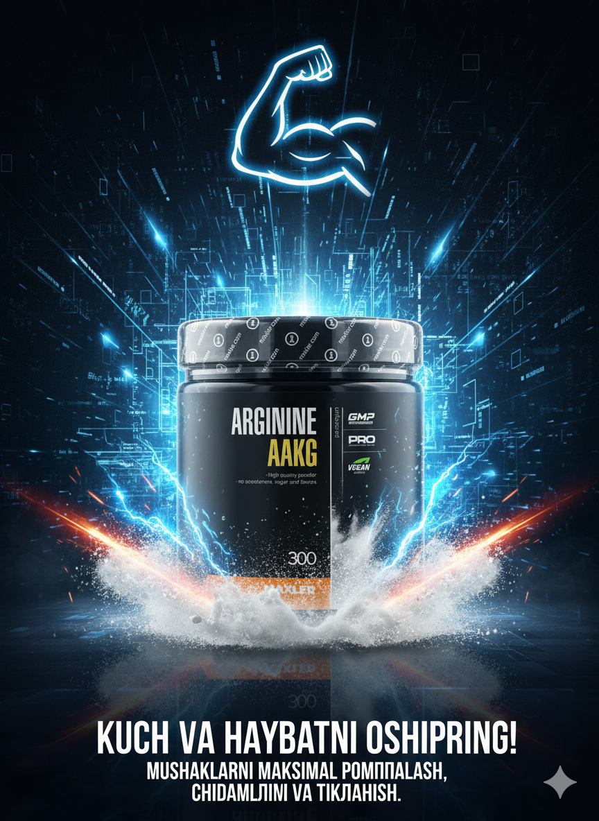 Усилители аксид азода Maxler AAKG 300gram , для максимального пампа, 300 грамм