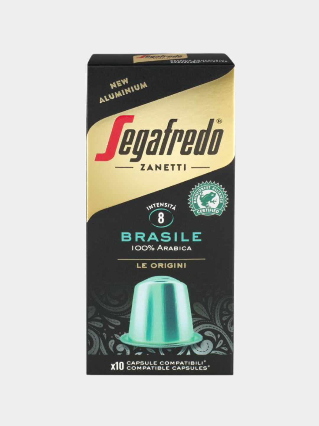 Кофе в капсулах Segafredo Zanetti Brasile, 10 капсул, cовместимые с кофемашинами Nespresso, Италия