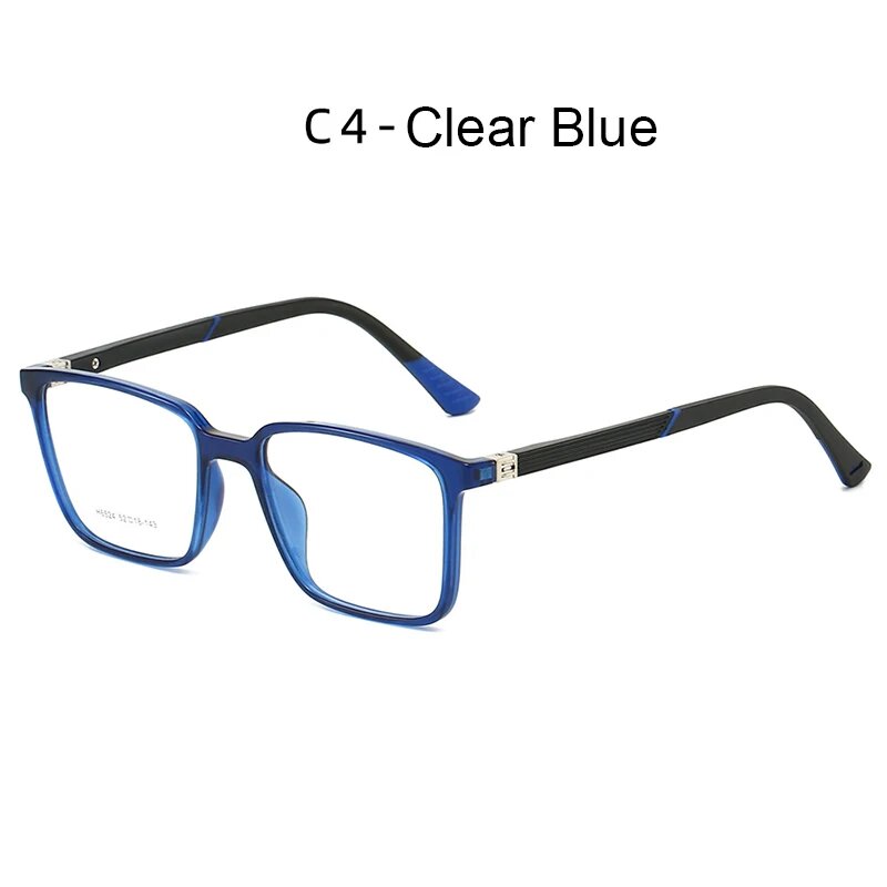 Yooske квадратная оправа для очков TR90 clear blue, Синий, Голубой