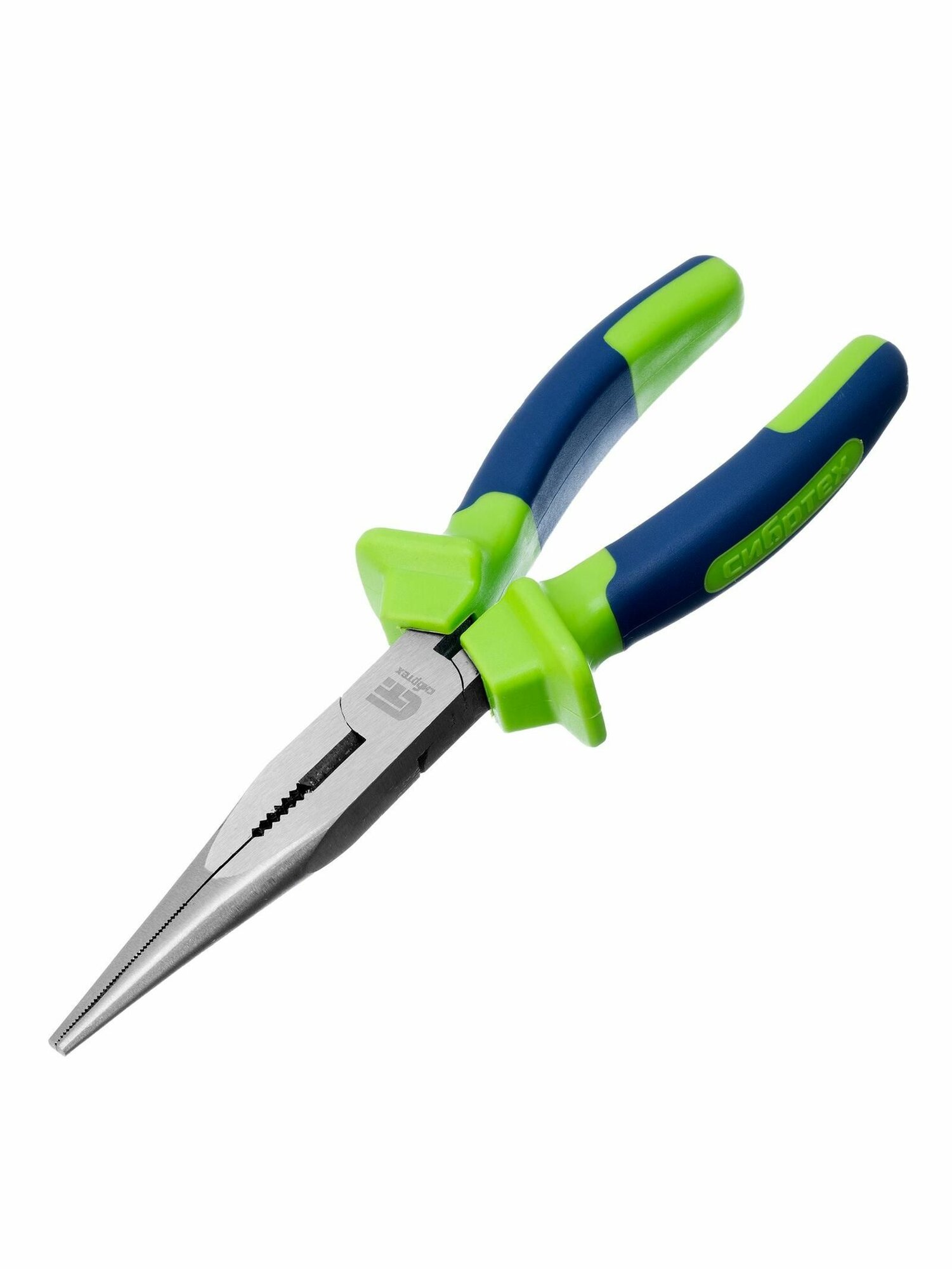 Длинногубцы прямые, 200 мм, двухкомпонентные рукоятки Сибртех 17106