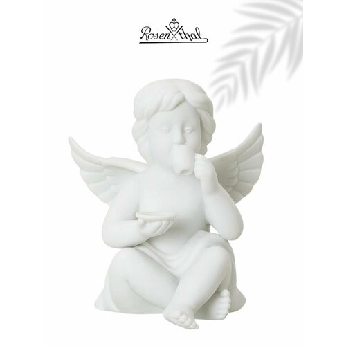 фото Статуэтка ангел с кофе rosenthal, матовый фарфор, высота10 см