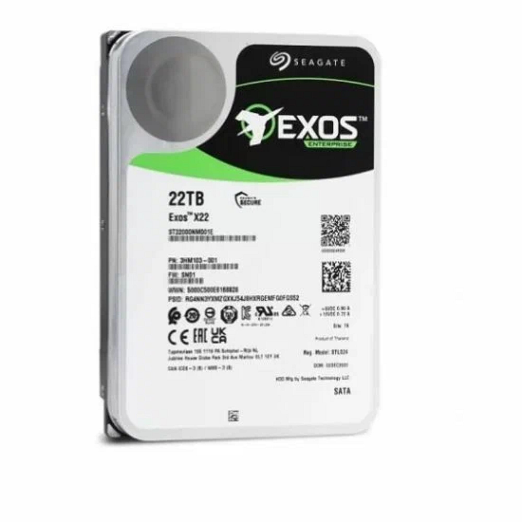 Жесткий диск Seagate ST22000NM001E, для компьютера, 22ТБ, 3.5", SATA 6Гб/с