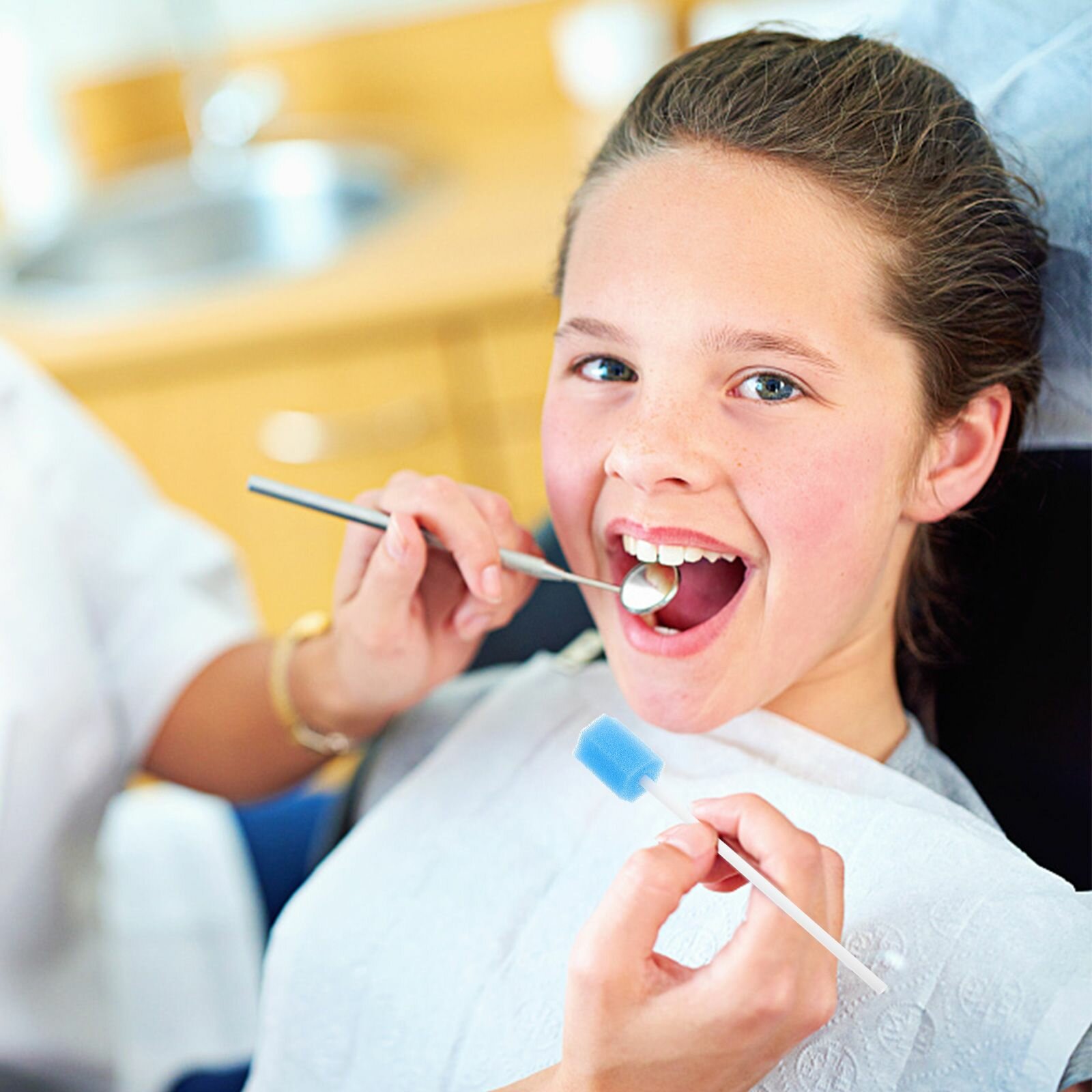 50 Штук Одноразовых Спонжей, Для Чистки Рта, Для Защиты Зубов И Дёсен