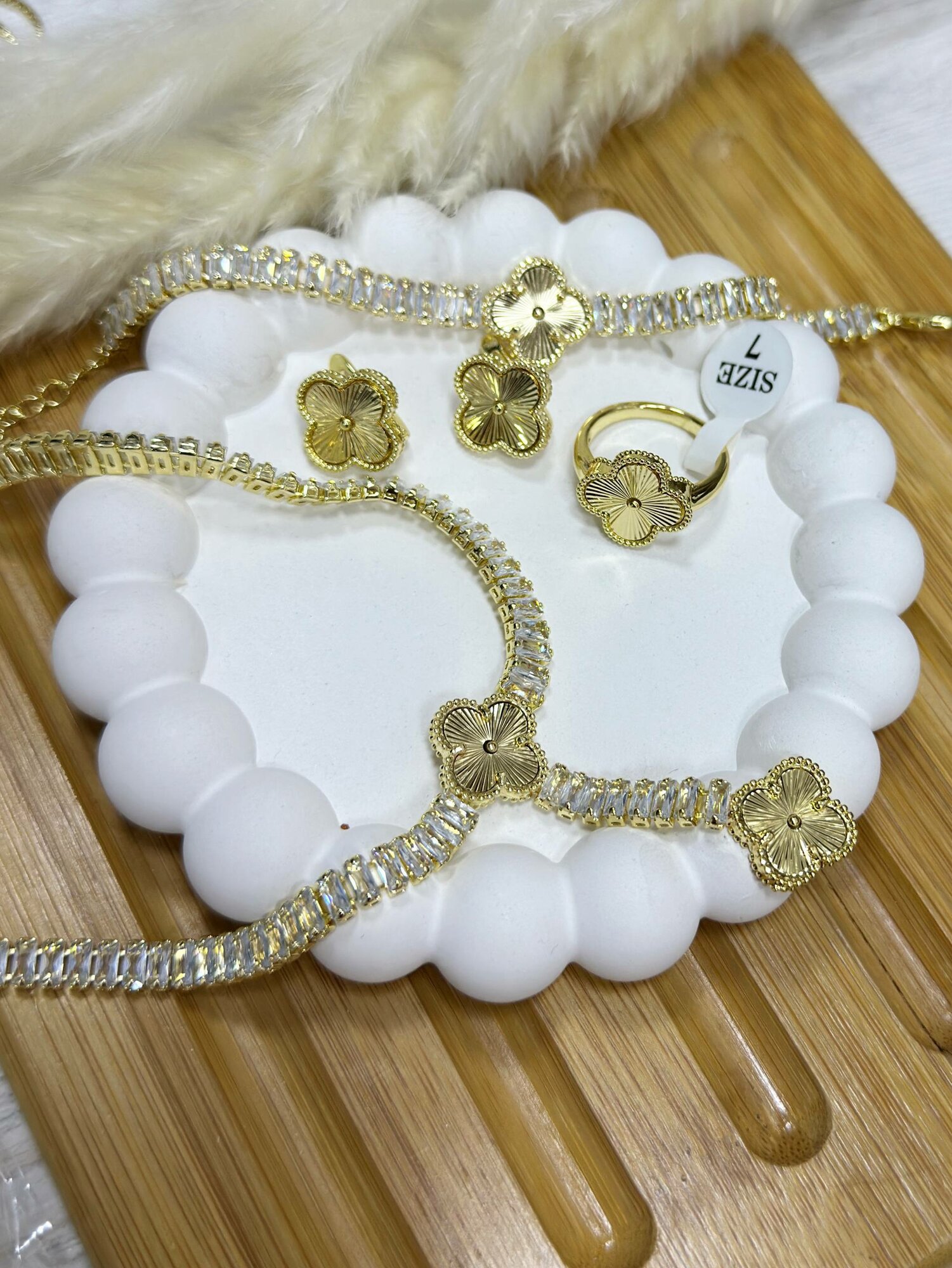 Комплект бижутерии "Дополнительный блеск", имитатор мышки, женский, для особых случаев