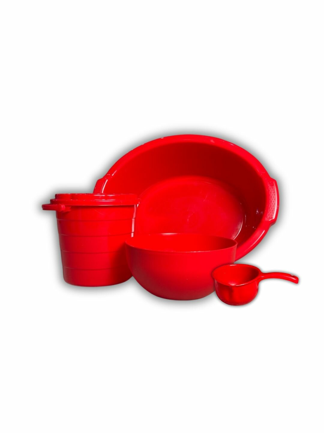 Таз + маленький таз + ведро + бонус половник. Набор помогает поддерживать порядок и удобство дома. — фото 1