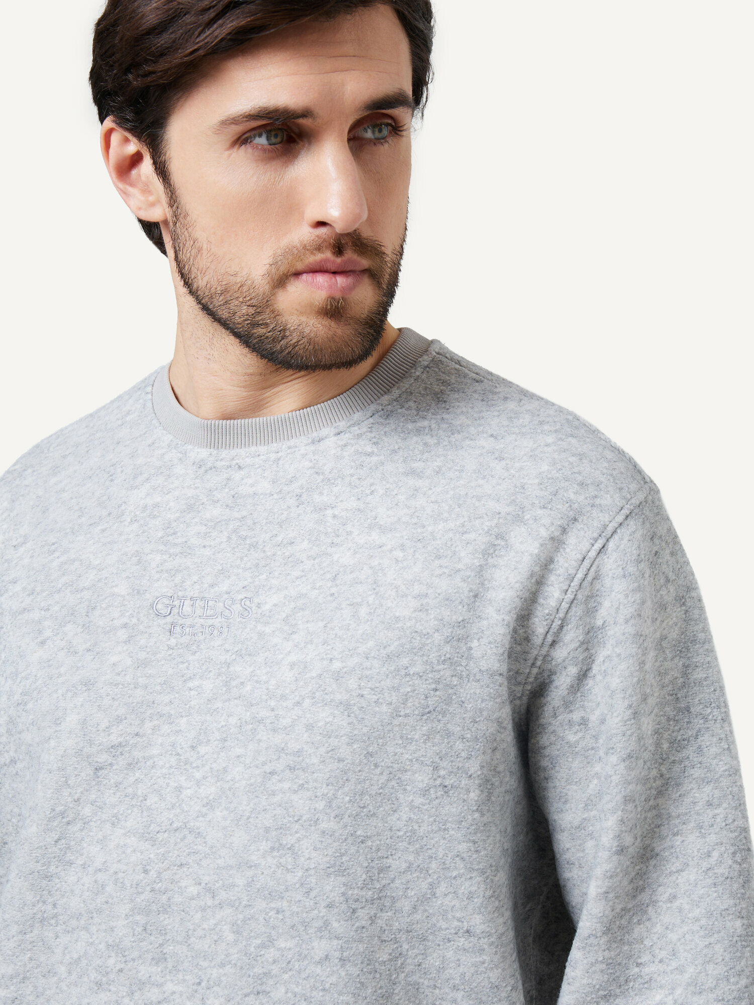 Джемпер GUESS CN SCUBA MELANGE, размер 2XL, серый — фото 1