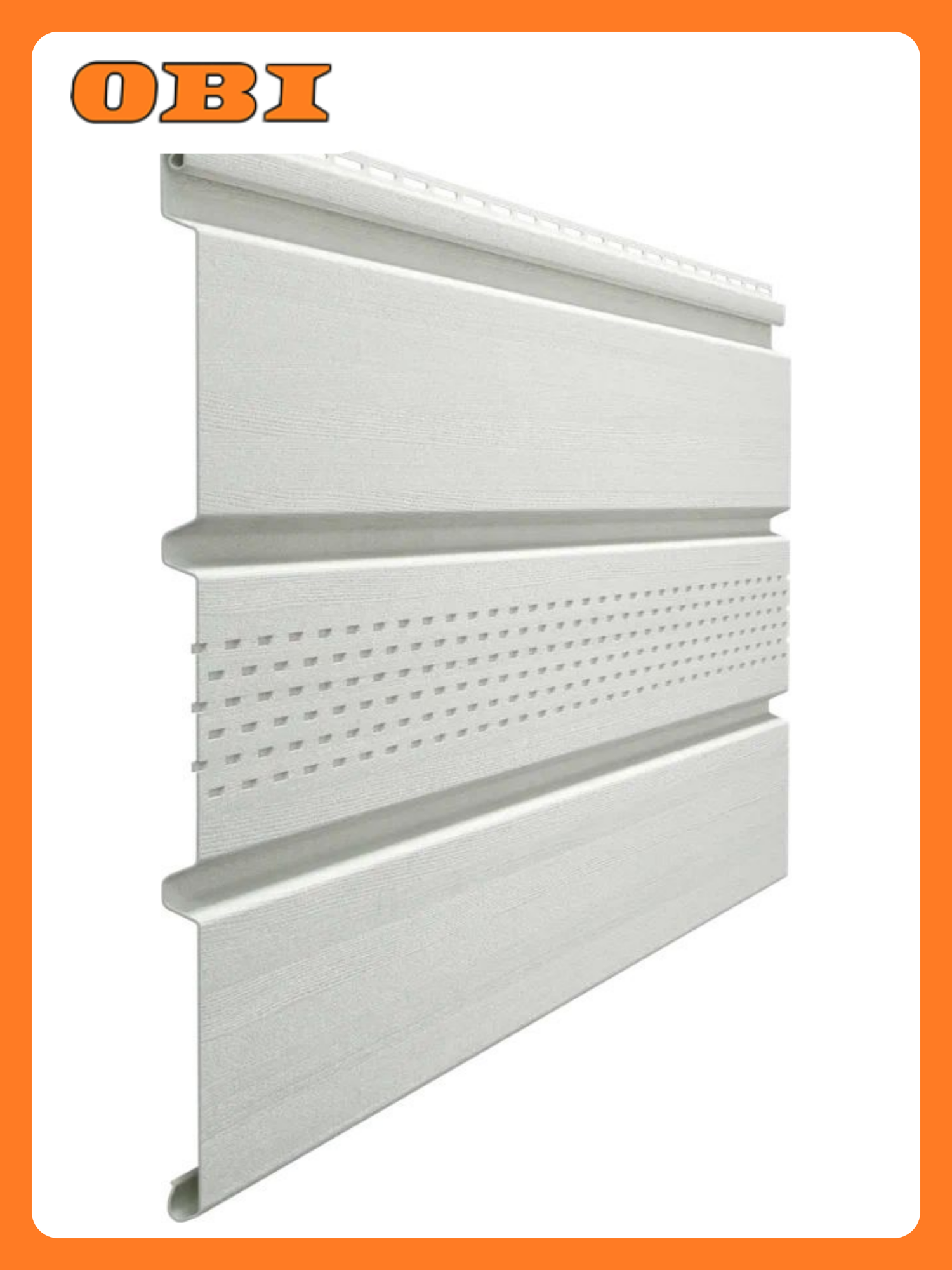 Софит Docke STANDARD "Пломбир", винил, белый, рельефный, 300 см