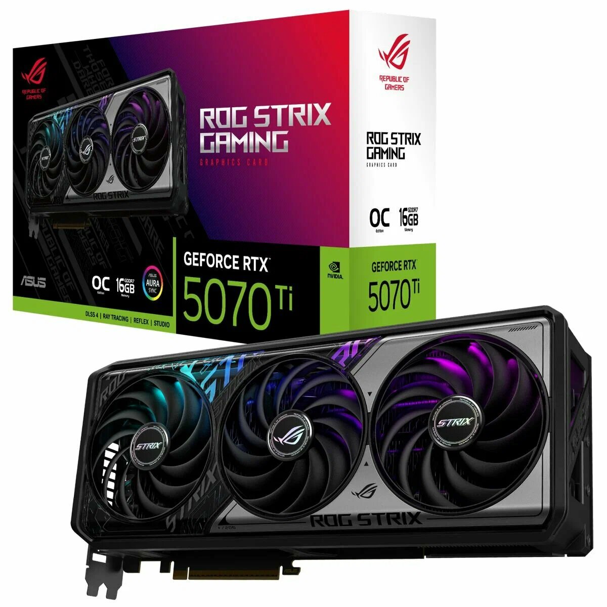 Видеокарта ASUS ROG-STRIX-RTX5070TI-O16G-GAMING, NVIDIA GeForce RTX