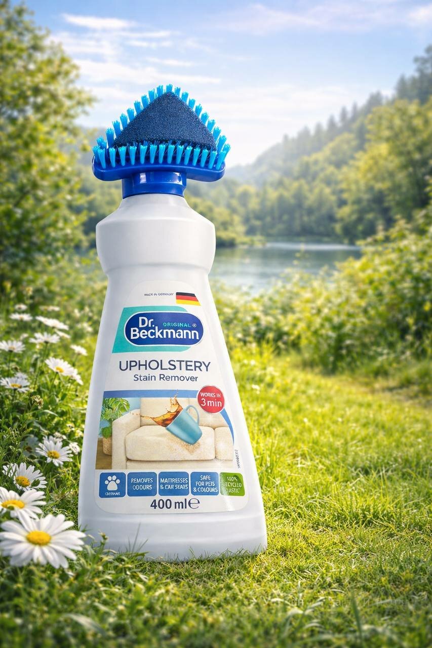 Средство для чистки обивки и мягкой мебели Dr. Beckmann с щёткой, 400 мл