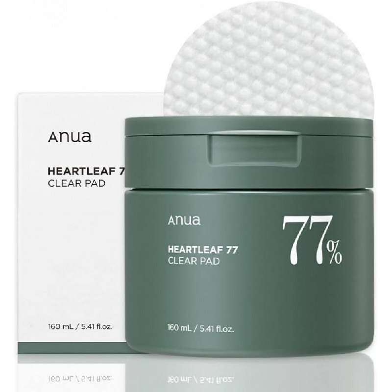 Очищающие успокаивающие пэды Anua Heartleaf 77% Clear Pad с экстрактом хауттюйнии, 160 мл