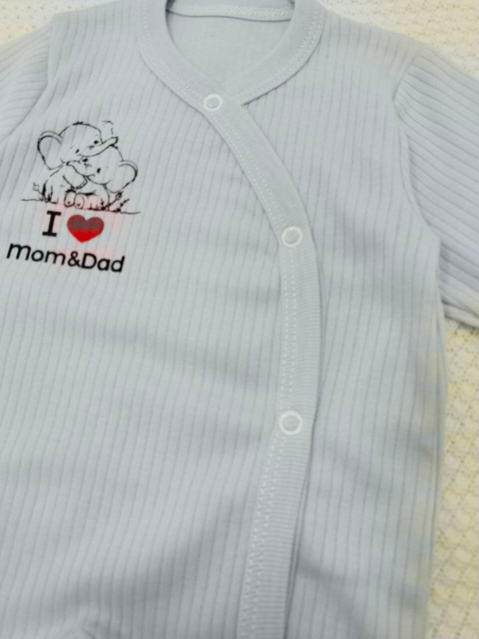 Комбинезон  1, закрытая стопа, размер 0-2 мес, blue — фото 1