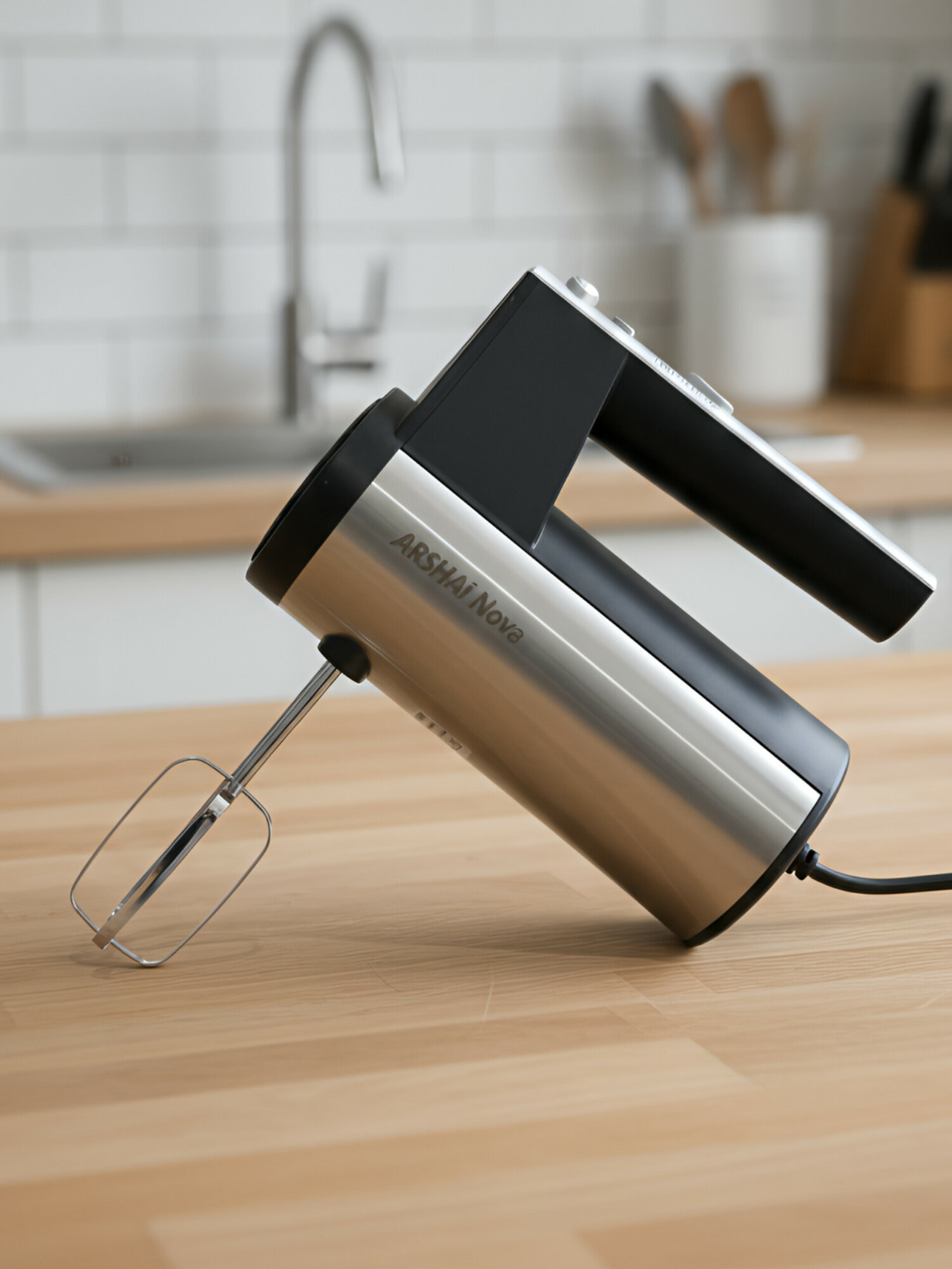 Миксер ARSHAi AR-6629, 5 скоростей, мощность 1800Вт, 2 насадки