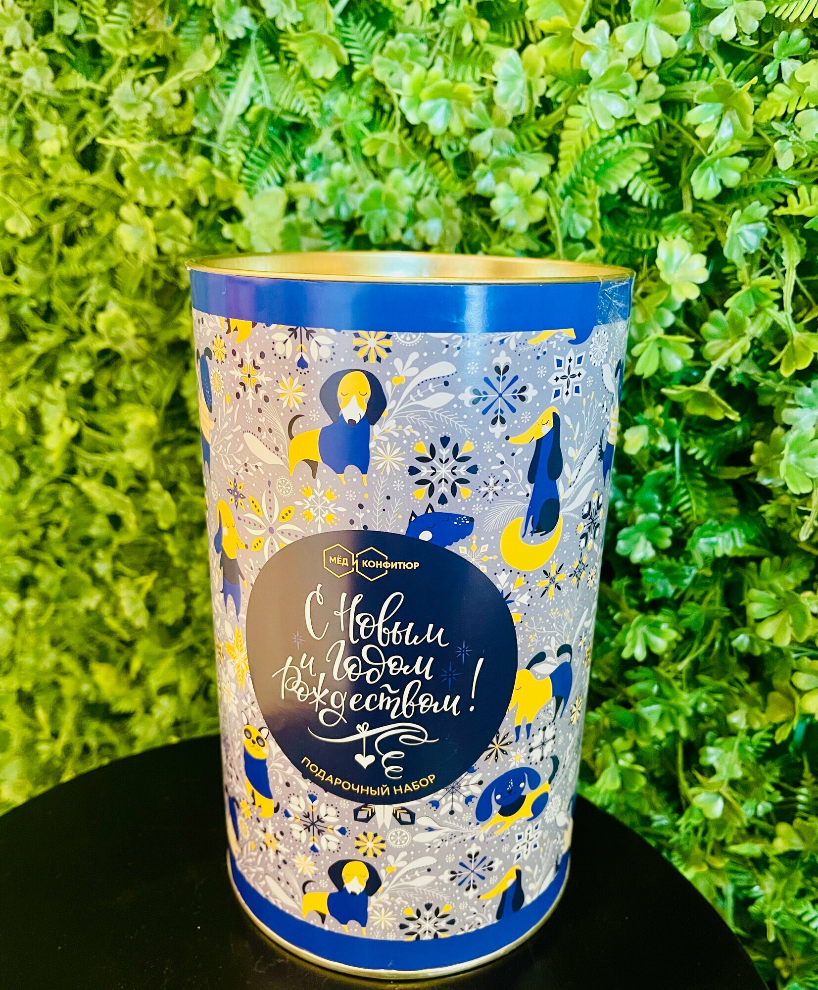 Роджественский подарочный набор "С рождеством!" (2 вида меда, ложка для меда)