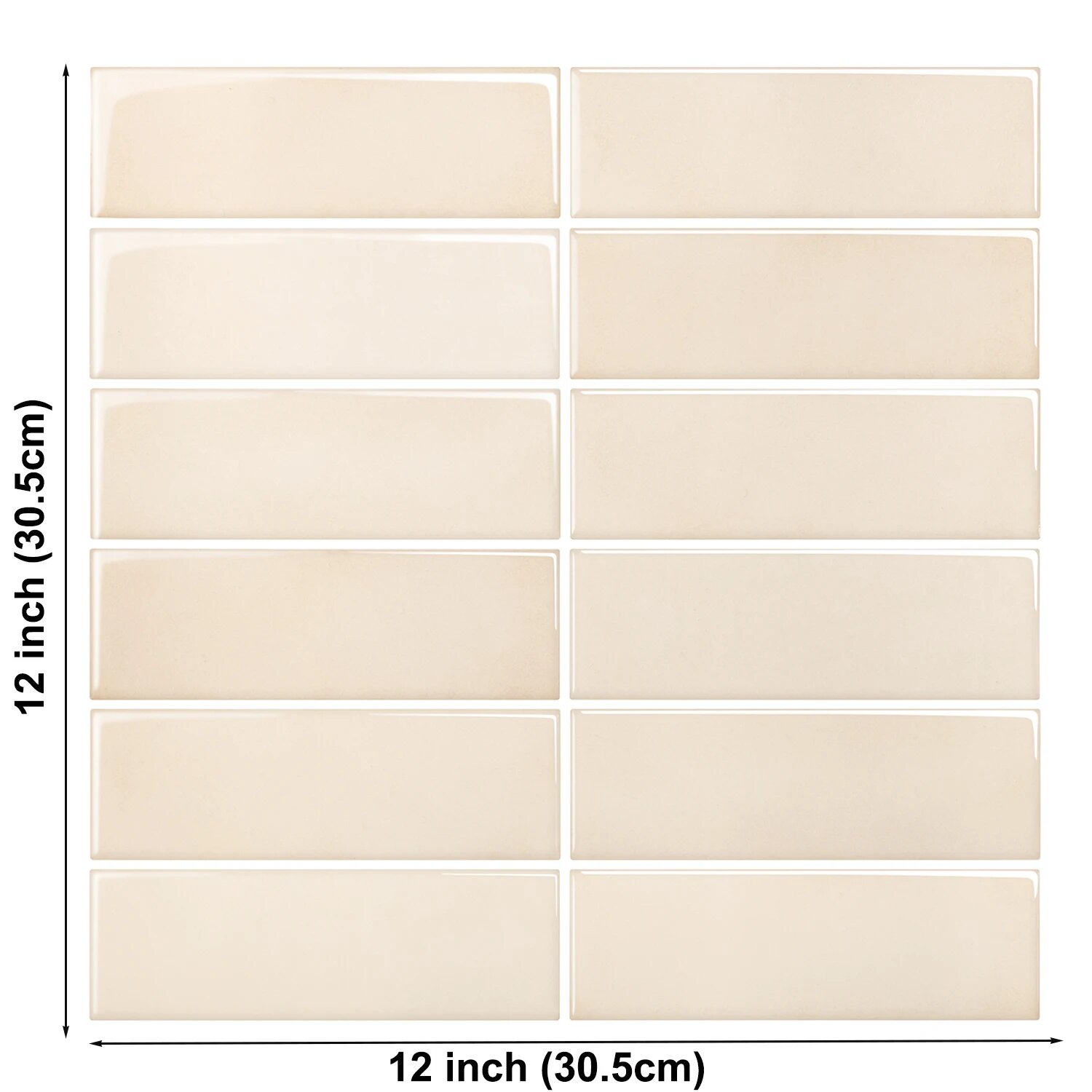 Бежевые настенные плитки-наклейки Vividtiles, T80779
