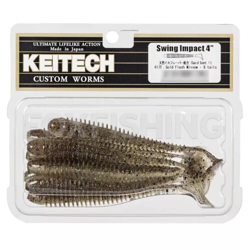Силиконовая приманка Keitech Swing Impact 4 10см. вес: 4,6гр. 8шт. #417