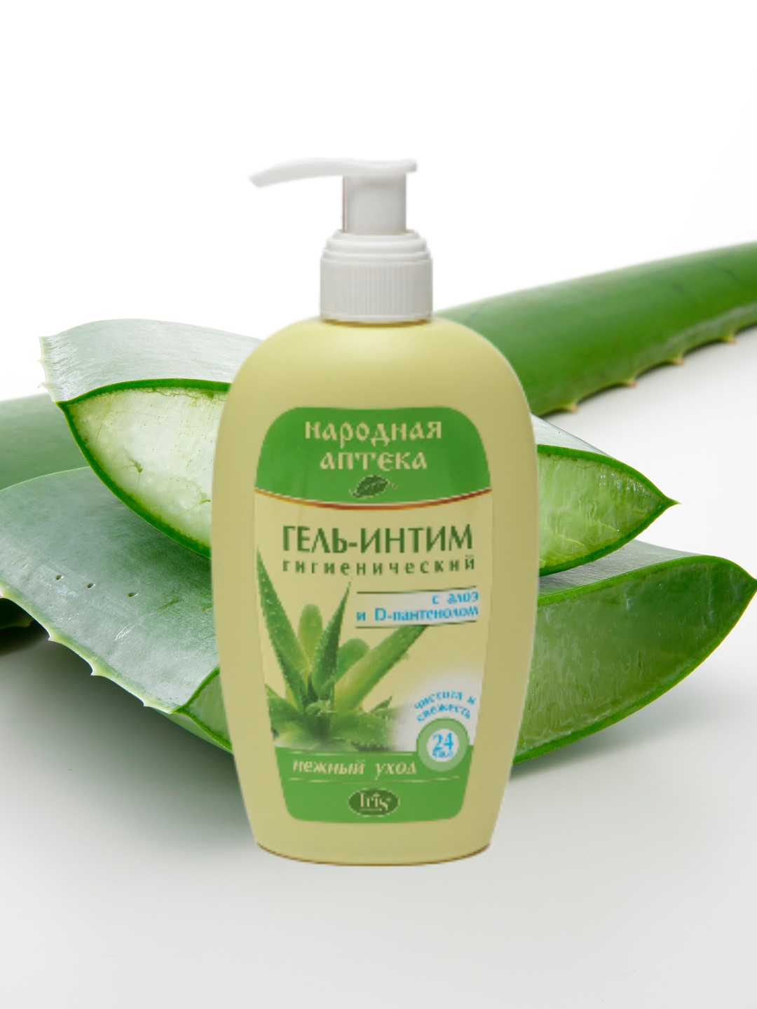 Гигиенический интимный гель Ирис Косметик Народная Аптека Алоэ + Д-пантенол, 250 мл
