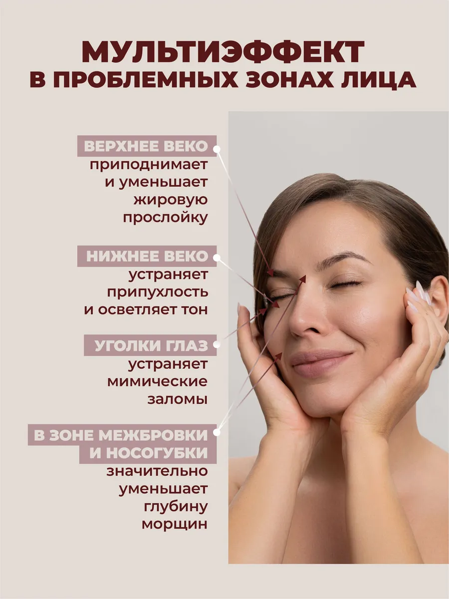 Блефаро‑маска для век антивозрастная с трипептидом меди 5% от морщин и тёмных кругов — фото 1