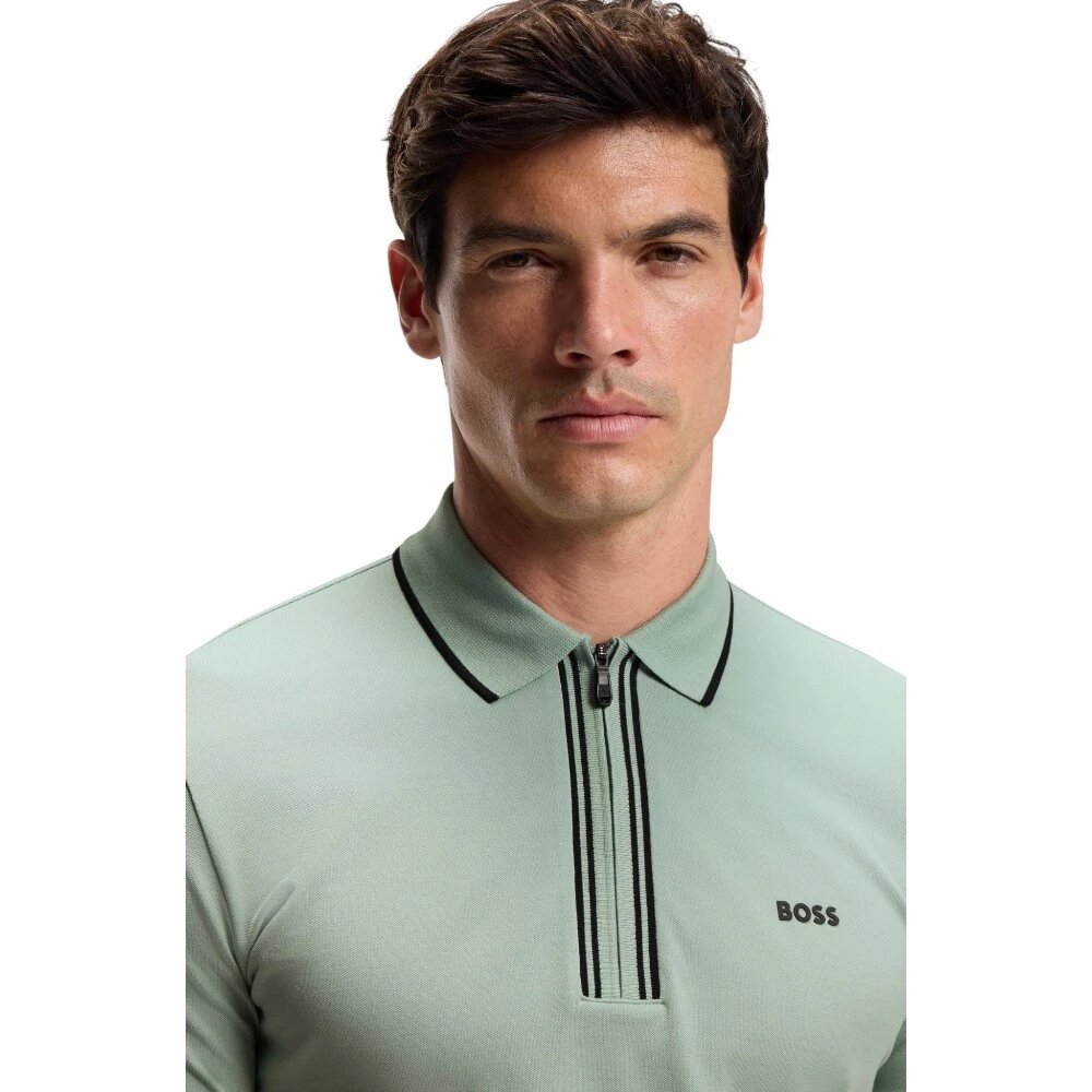 Поло BOSS, размер XL, зеленый — фото 1