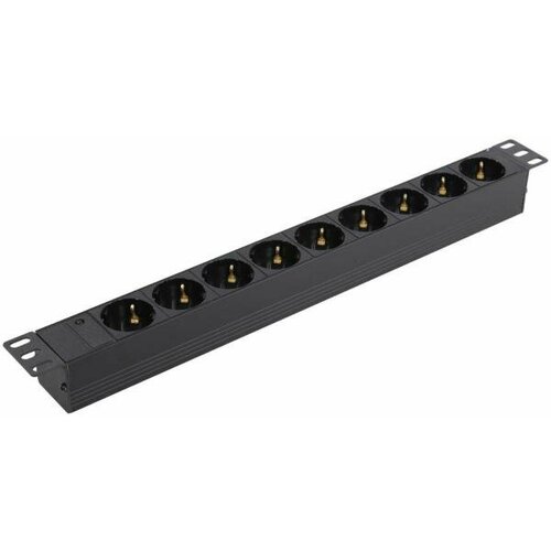 фото Exegate ex280847rus блок розеток exegate serverpro pdu-19h901 al-9s-c14, 19,1u, алюм, 9schuko, с14