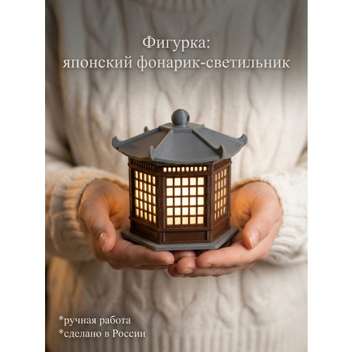 фото Домик-ночник светодиодный, 7х6х7 см, японский домик