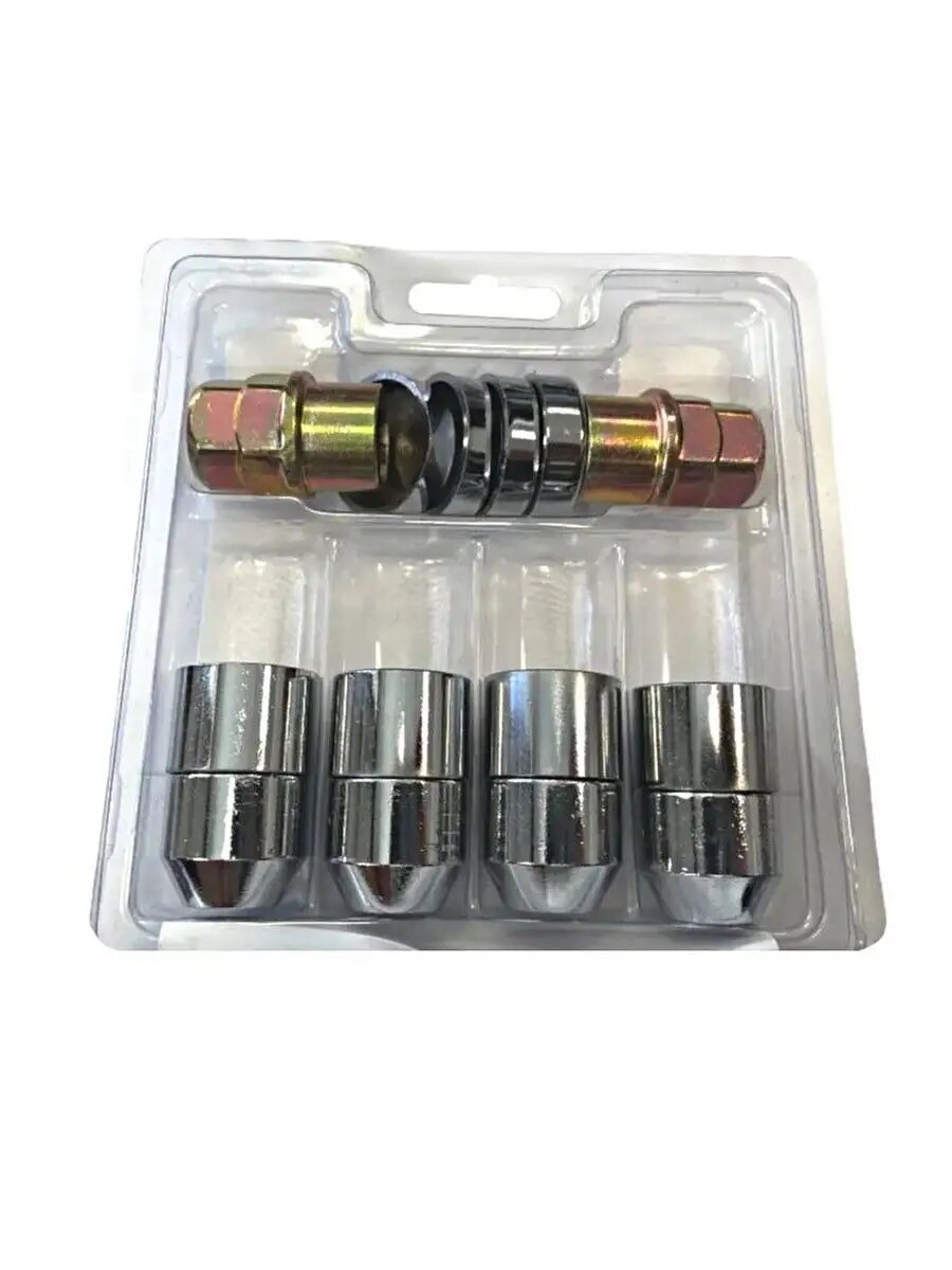 Секретки на колеса LS H-49600SP, (гайки, M12x1.25, 2 ключа)